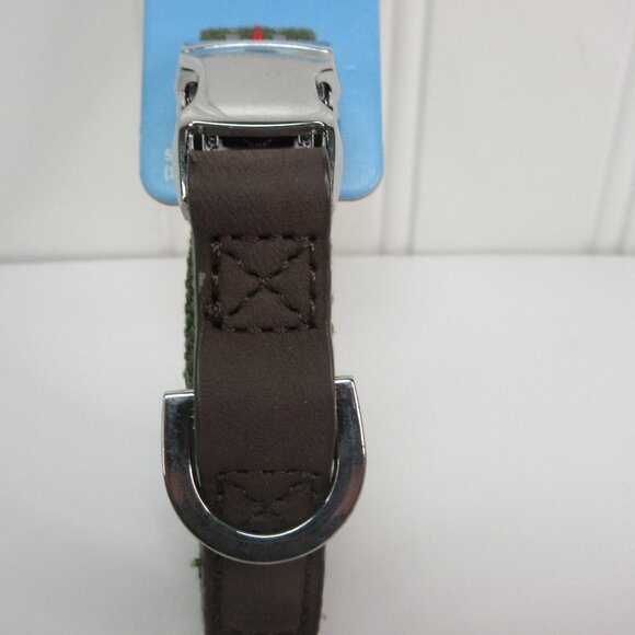 Vibrant Life Dog Collar XS Olive Green Reflective Premium Comfort Metal Buckle - Picture 3 of 12